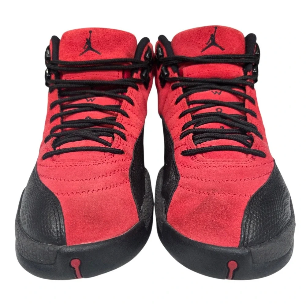 Jordan 12 Retro 2020 Mens 7.5 Red Black‎ Excellent Reverse Flu Game CT8013-602